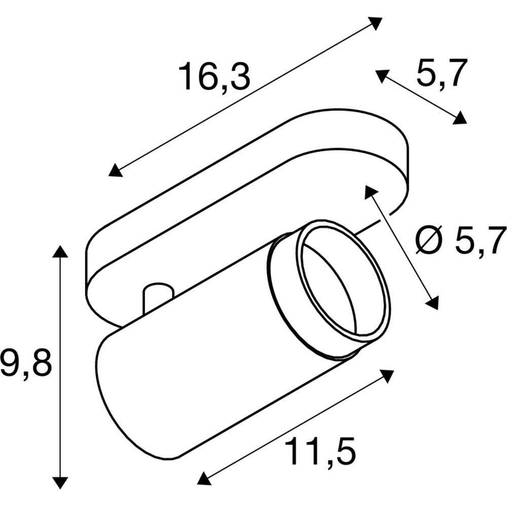 Surface-mounted spot Grip! L Gold with black ring SLV 4024163304412