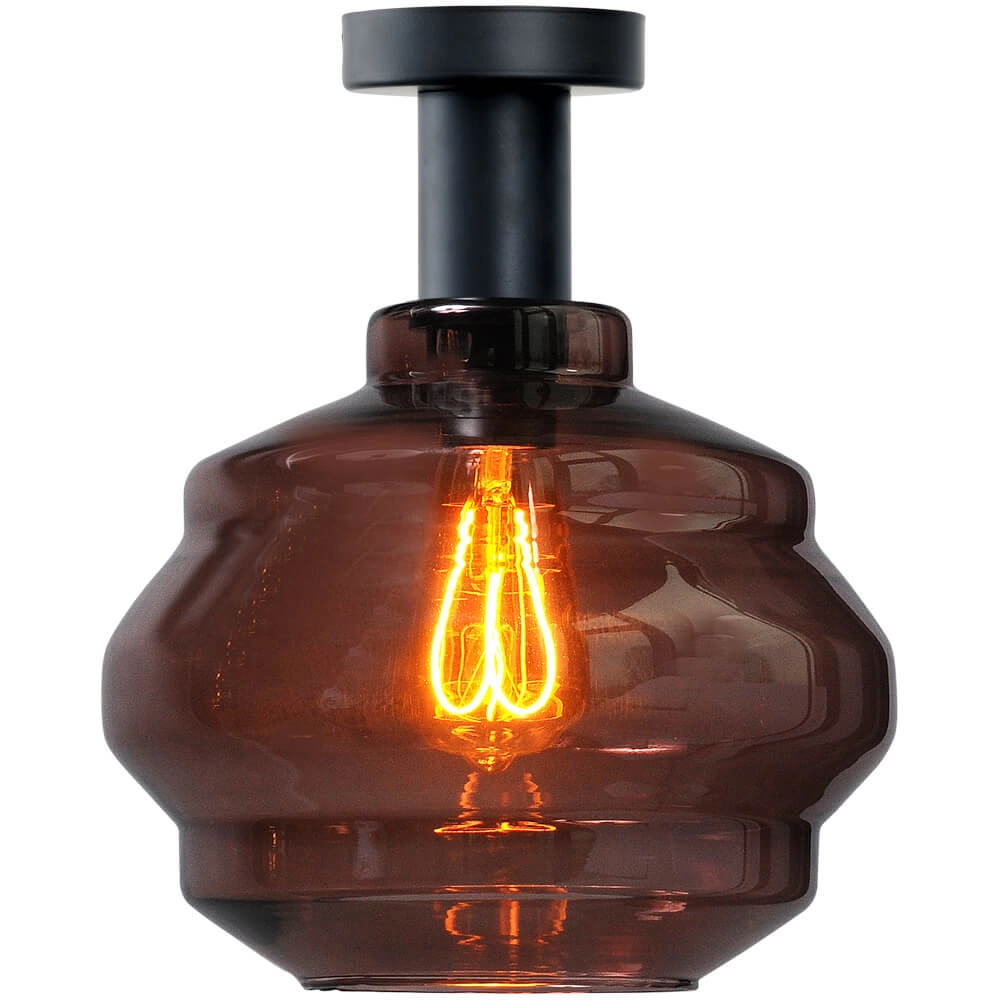 Ceiling lamp - Ø 24cm - Porto with Ball red glass