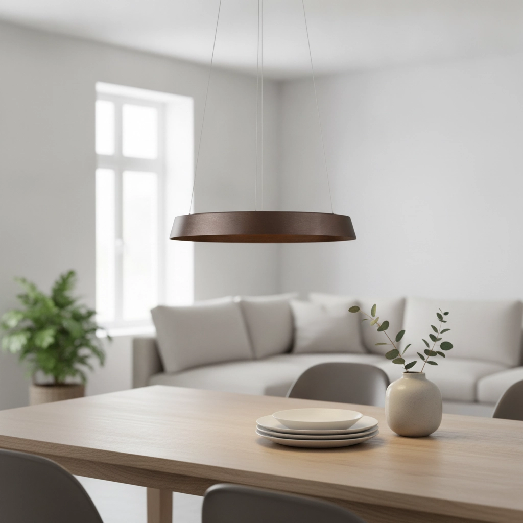 Design pendant lamp Ormi Ø 45cm coffee brown