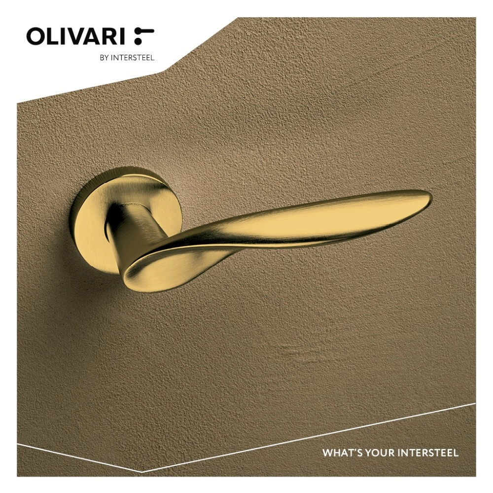Design door handle Wind brass mat Olivari 8714186478363