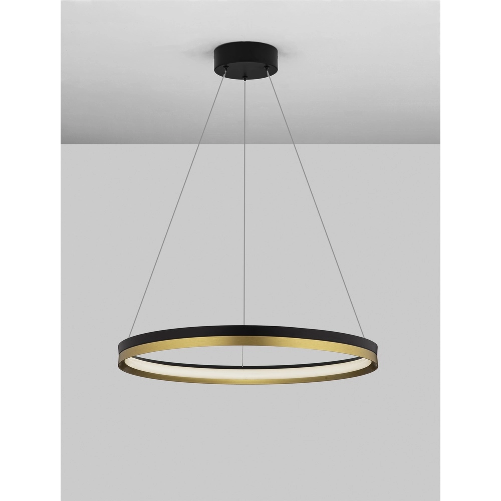 Pendant lamp Cantria black with gold Ø 60cm