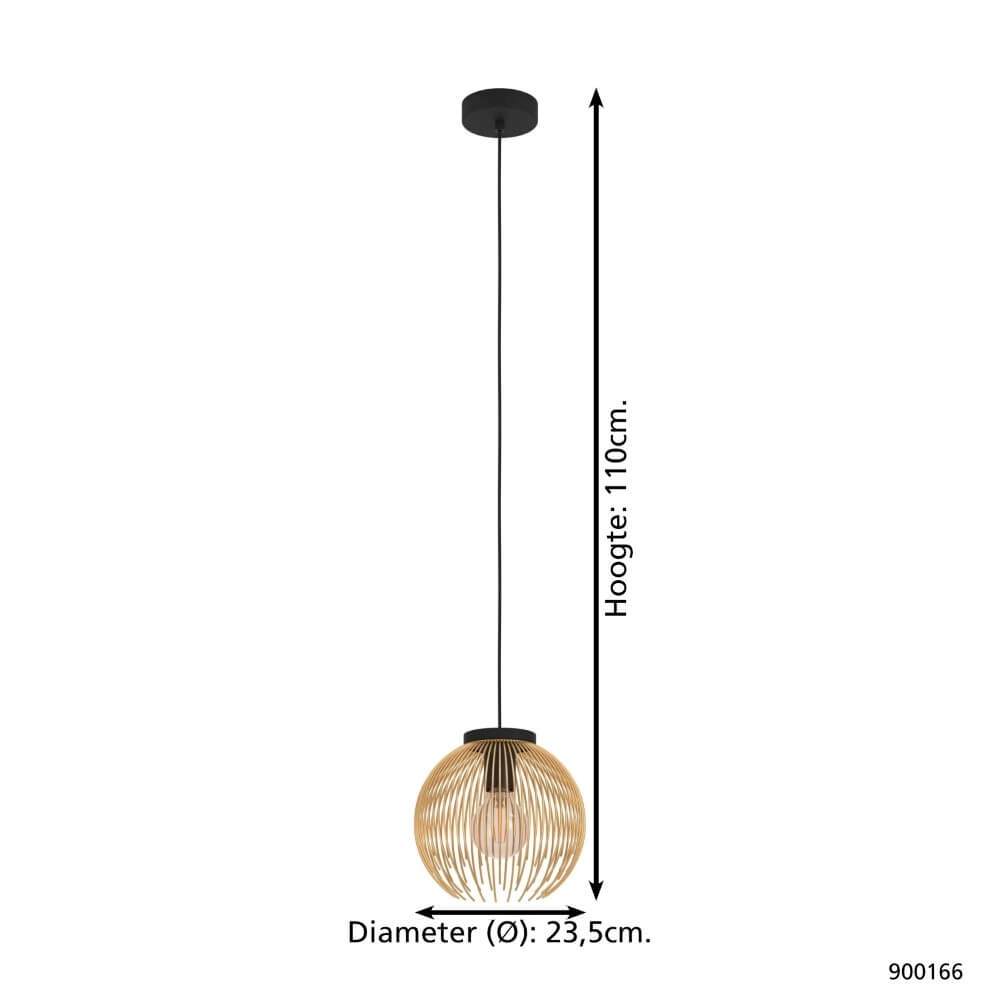 Golden pendant lamp Venezuela Ø 23.5cm Eglo 9008606242788