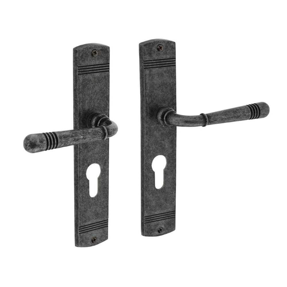Classic door handle Helena PC 55mm old grey