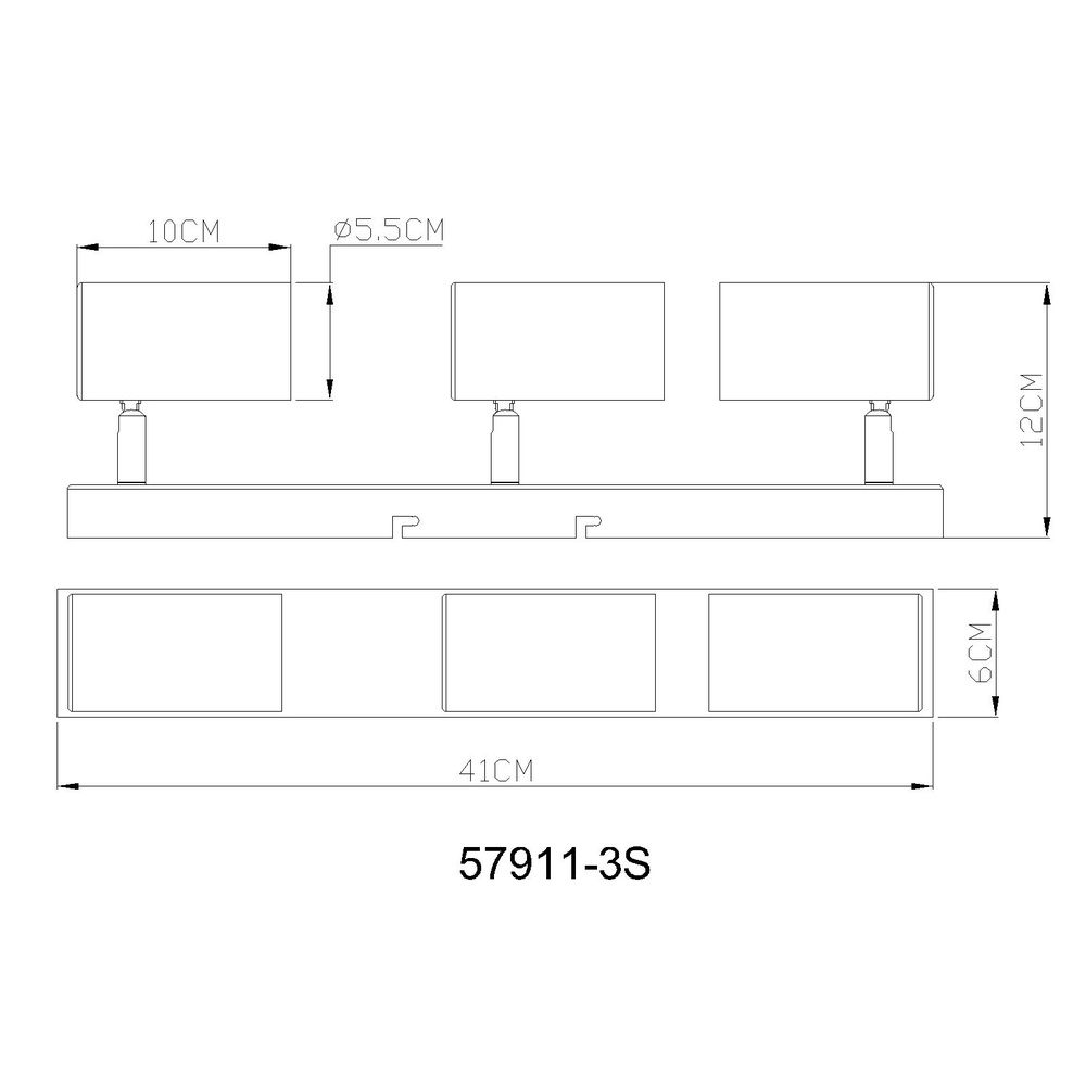 Ceiling lamp 3-lights Robby gunmetal Globo 9007371462551
