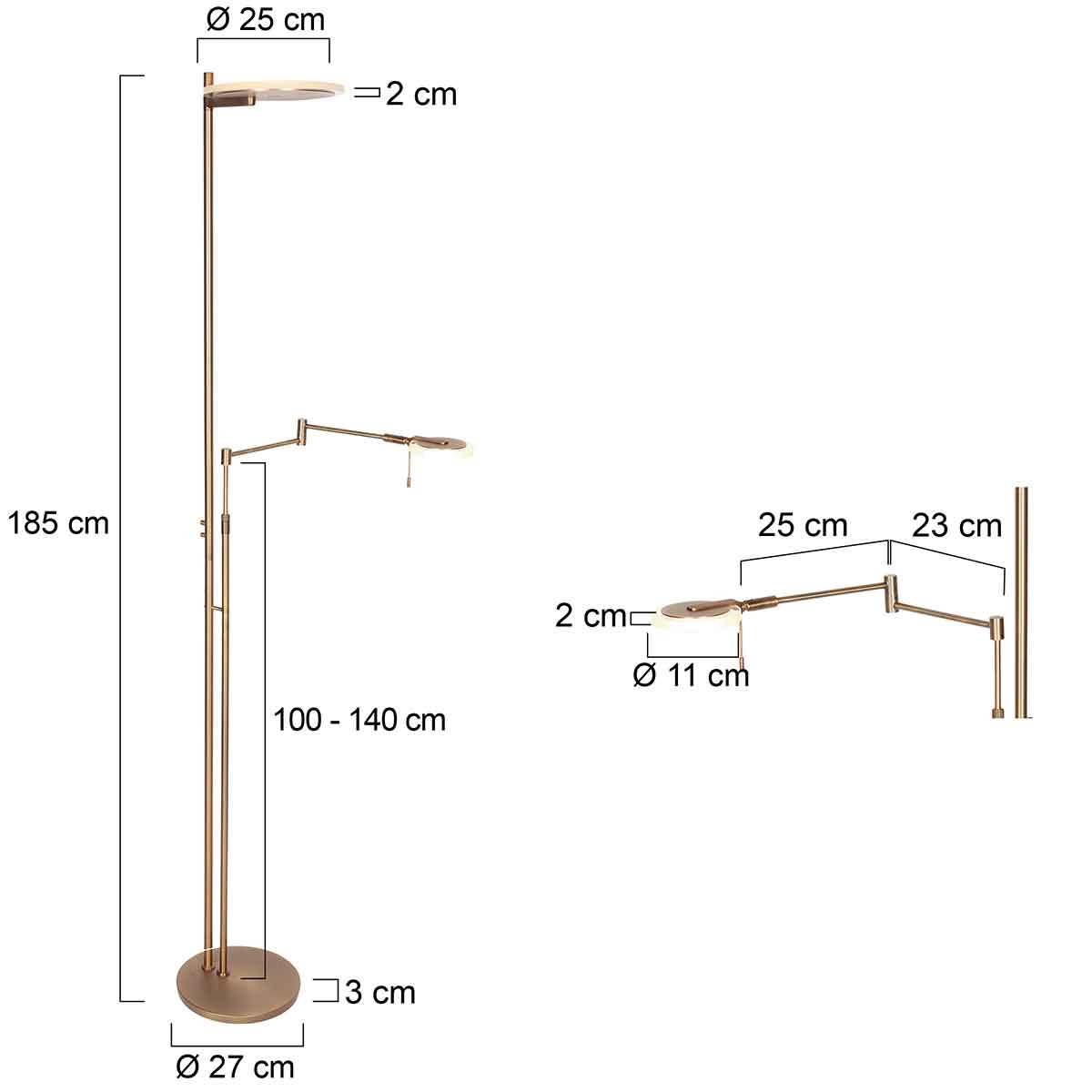 Reading lamp 2-lights Turound Design bronze Steinhauer 8712746170993