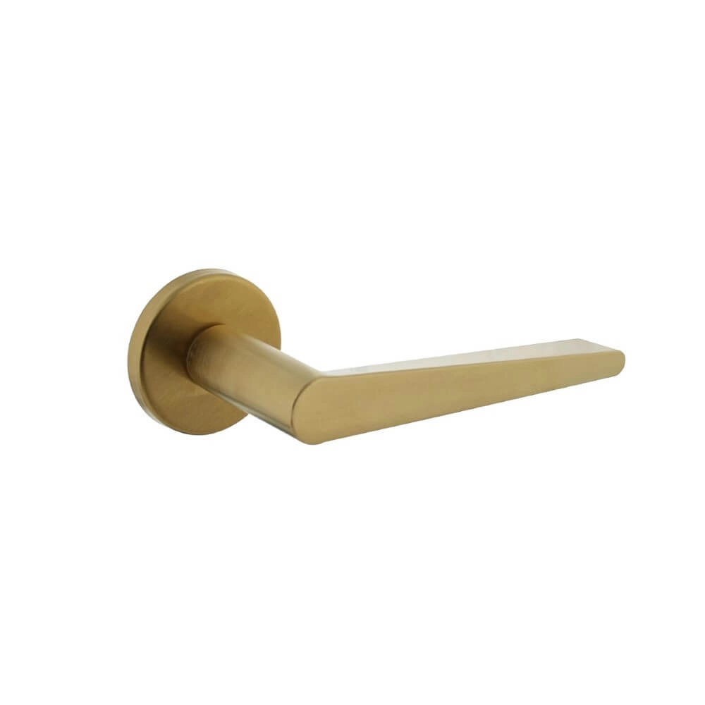 Door handle Tiga rosette round brass