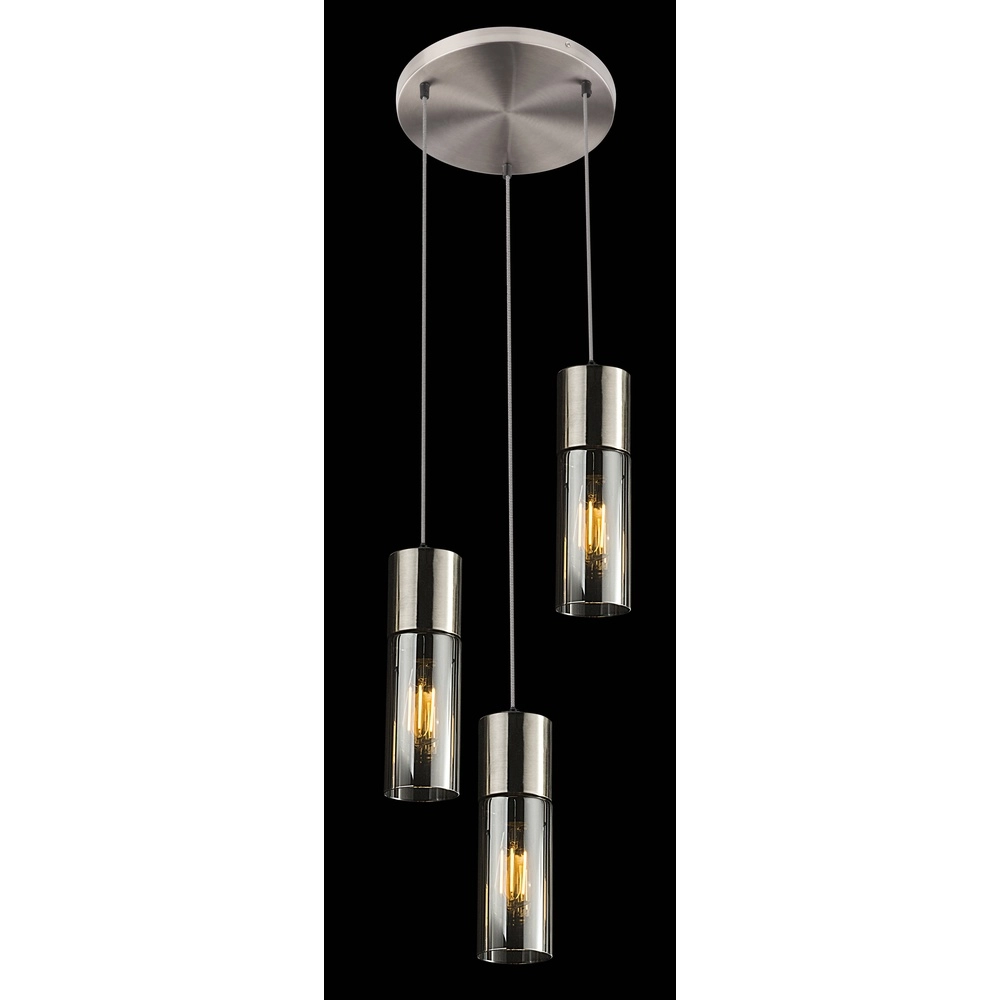 3-light pendant lamp Annika Nickel design Globo 9007371412686