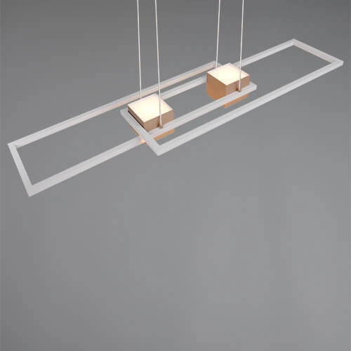 Led pendant light office Albany Red brass Trio 4017807610352