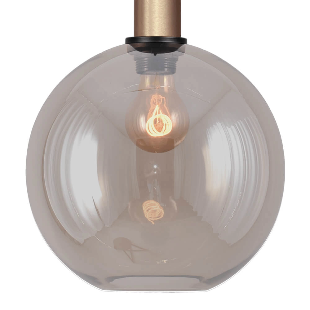 Hanging lamp Ø 25cm Bella 2 Brass gold with gold glass Masterlight 8718121333939