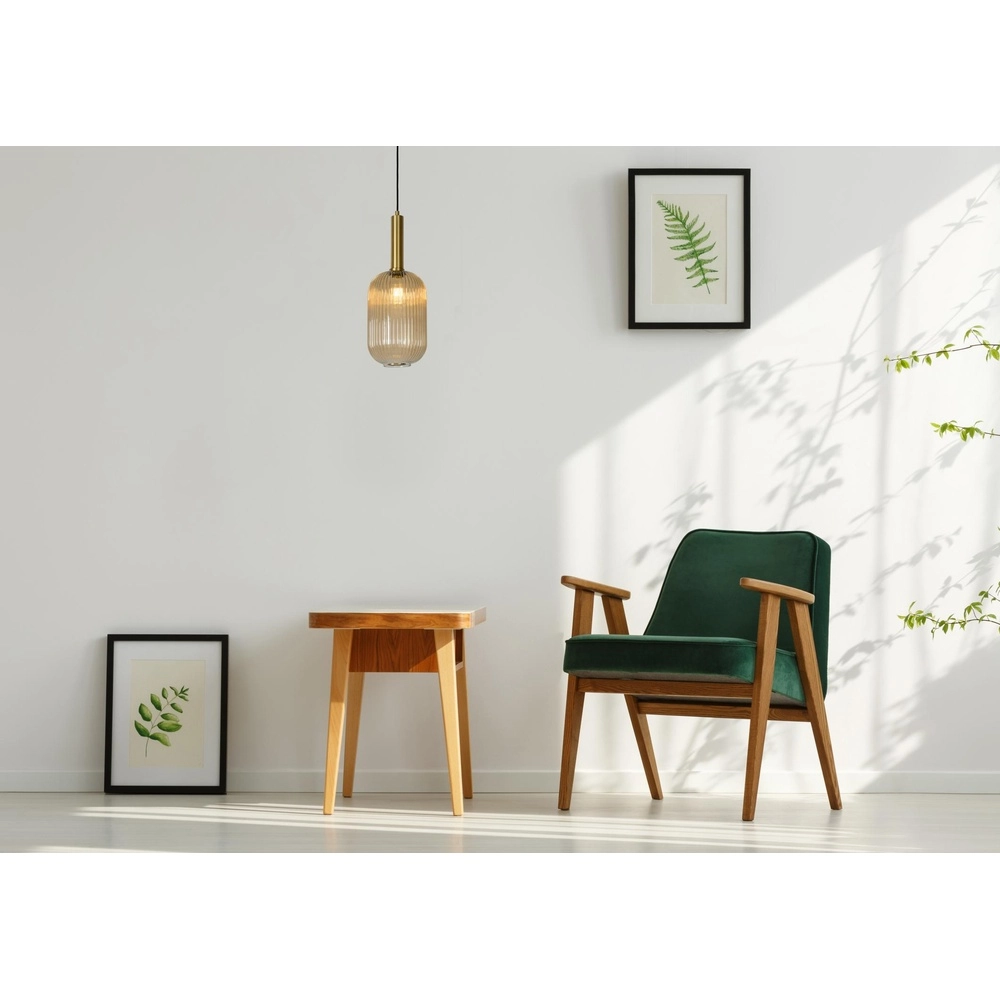 Pendant lamp Maloto Ø 20cm amber Lucide 5411212451187