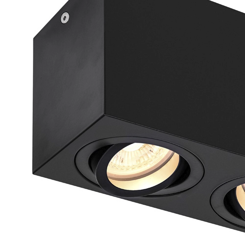 Ceiling lamp Triledo GU10 2-light 16cm black SLV 4024163222266