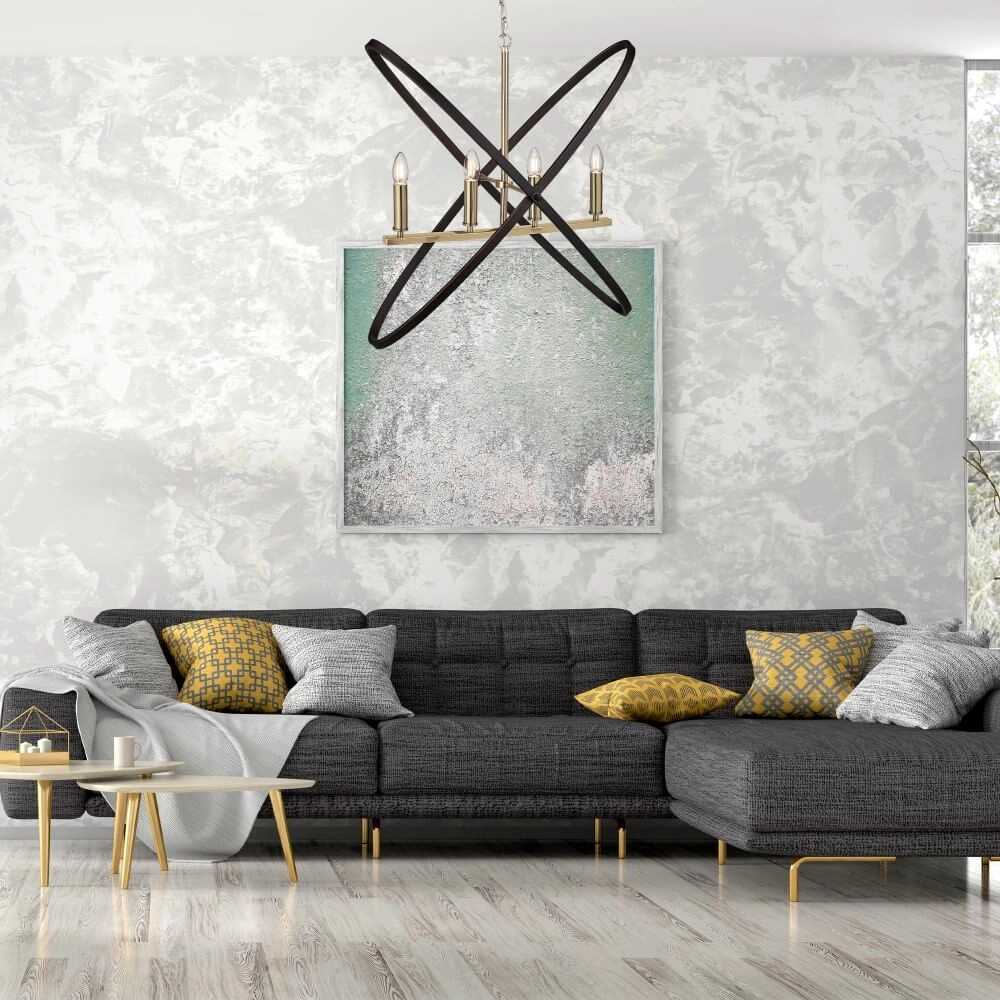 Classic pendant lamp Hoopla 4-light Searchlight 5053423135489