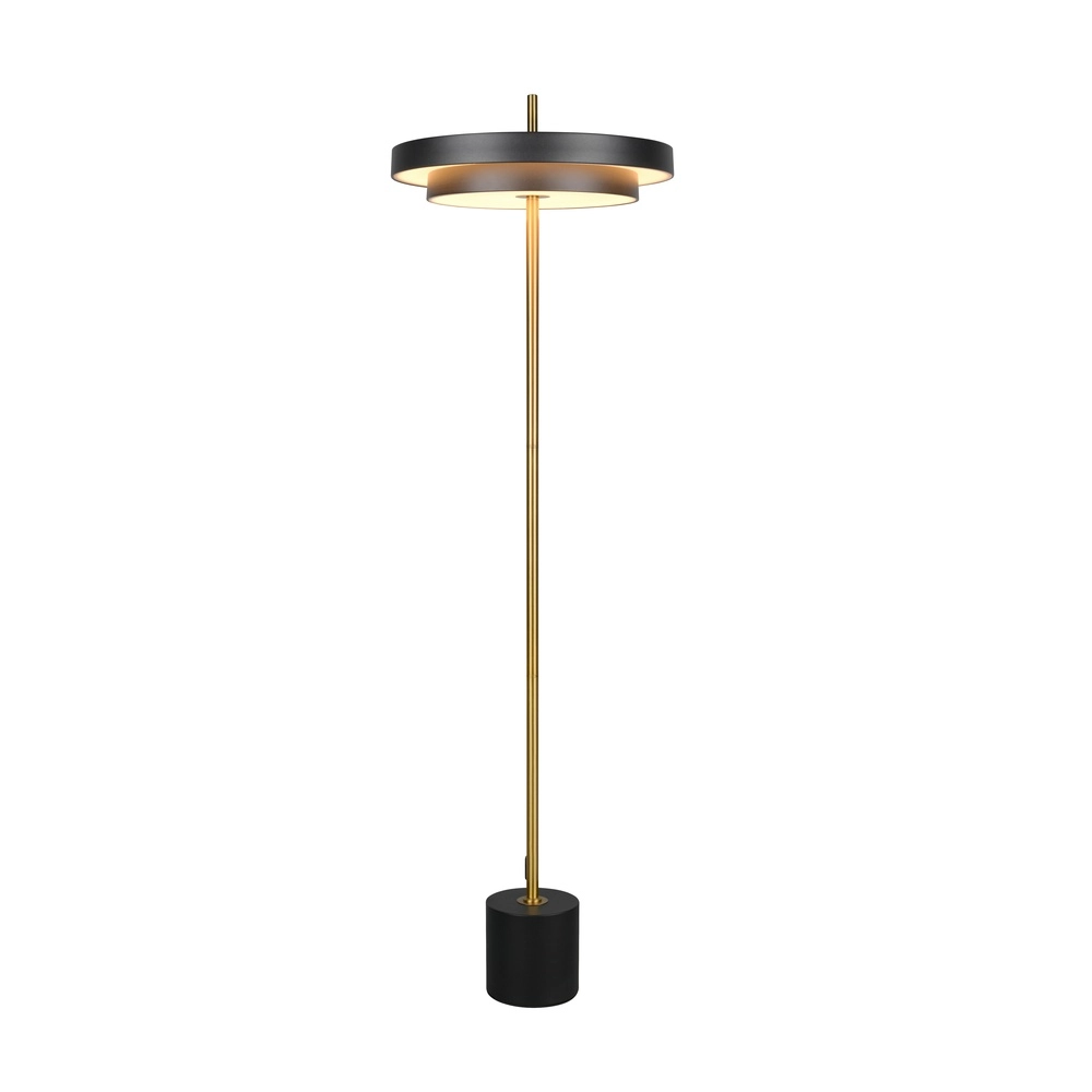 Modern floor lamp Keaton black with gold Trio 4017807655926