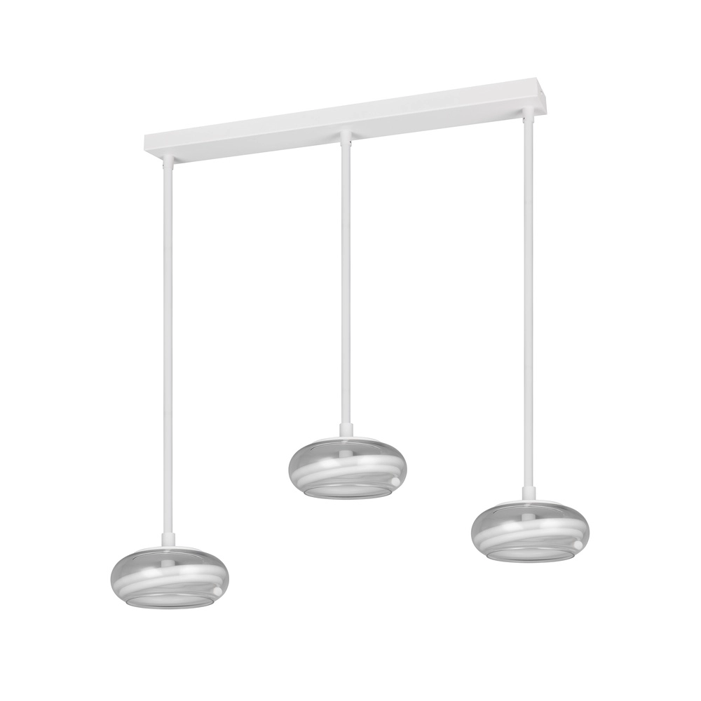3-light design pendant lamp Tarsia white Trio 4017807683363