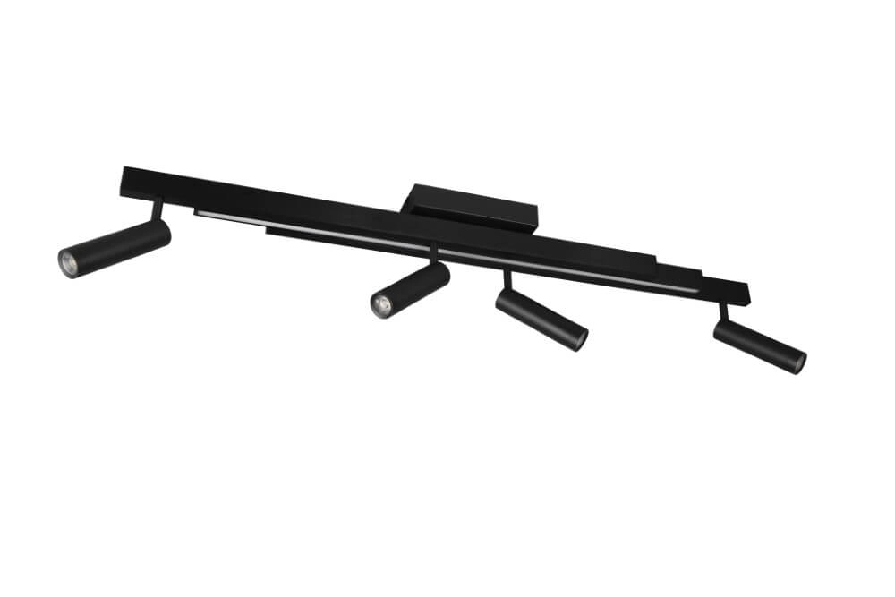 4-light LED spot Zeno black Trio 4017807622904