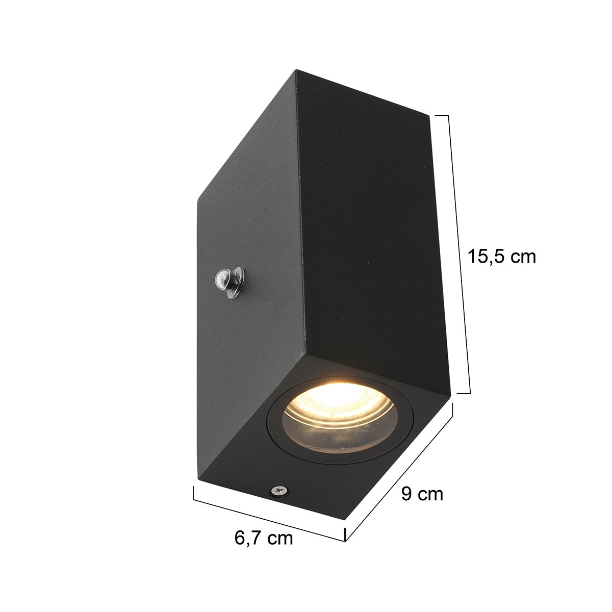 Square wall spotlight Logan with twilight sensor Steinhauer 8712746133226