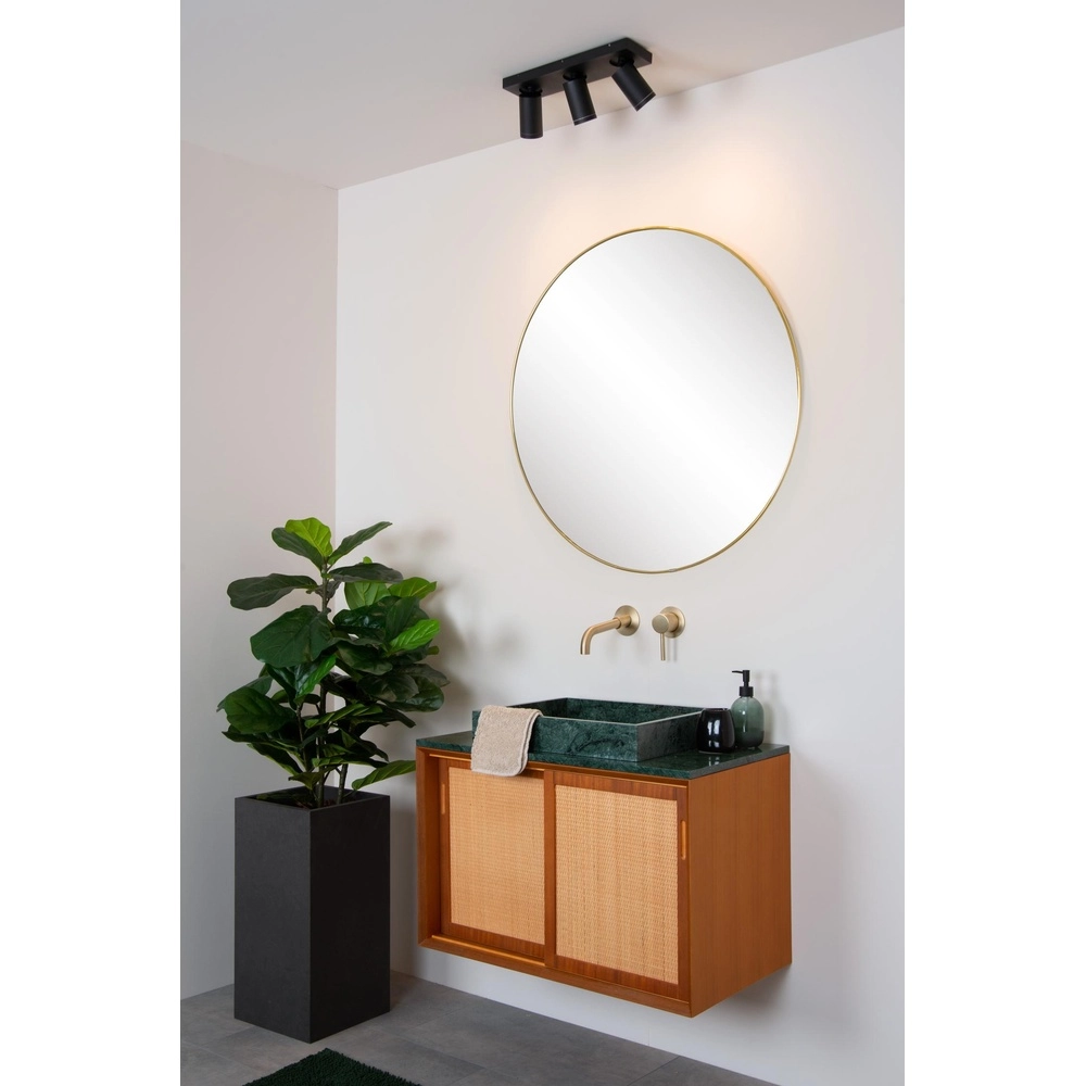 Ceiling spotlight Taylor IP44 3-light black Lucide 5411212092656