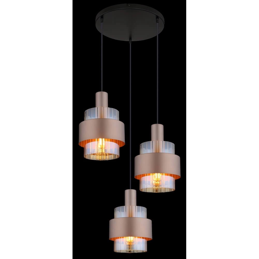 Pendant lamp Milley bronze Ø 45cm 3-lights Globo 9007371465675