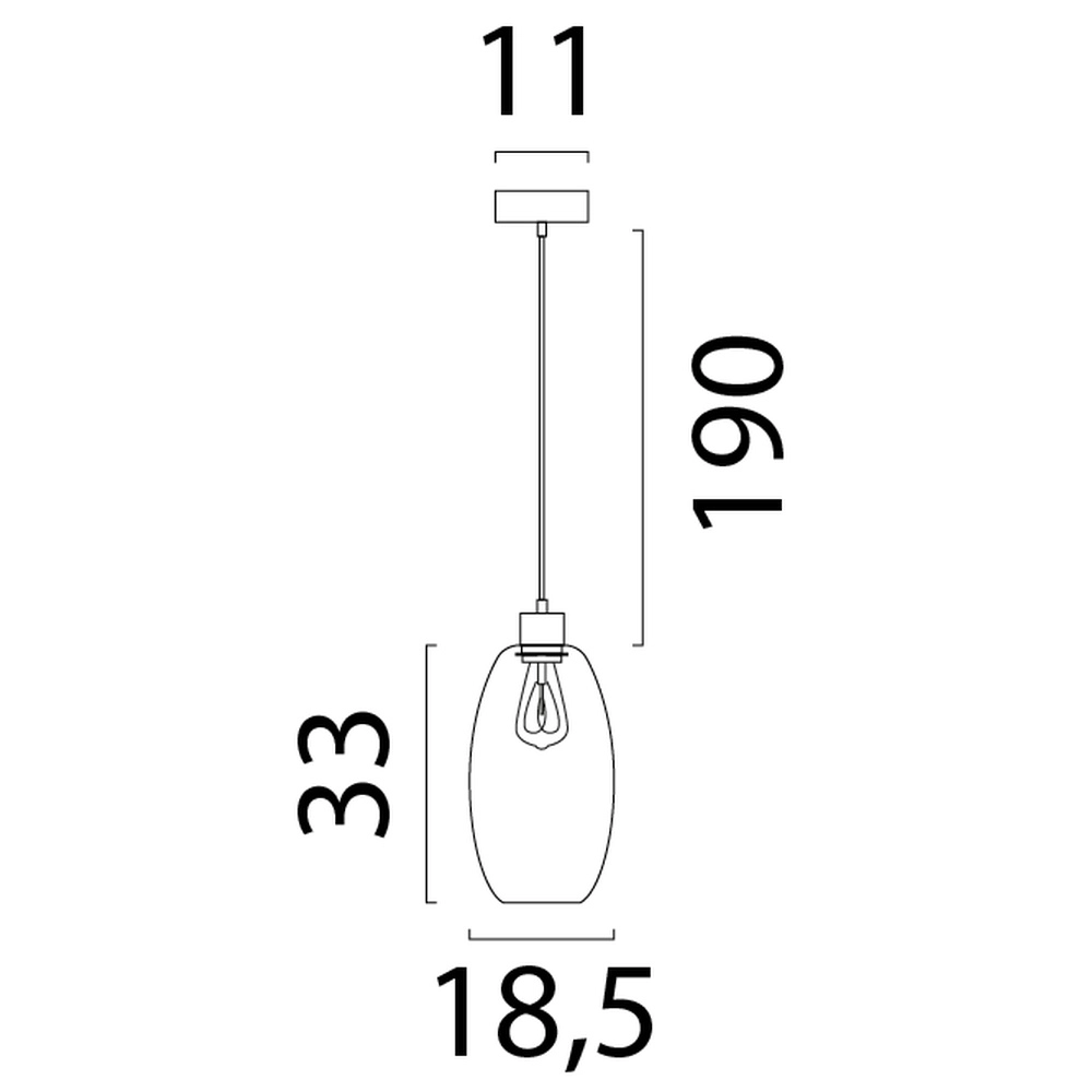 Glass pendant lamp Olive Ø 18.5cm - sand Masterlight 8718121393803