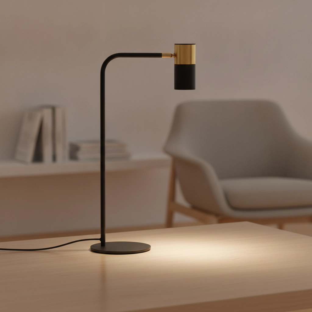 Table lamp Pongo black with gold