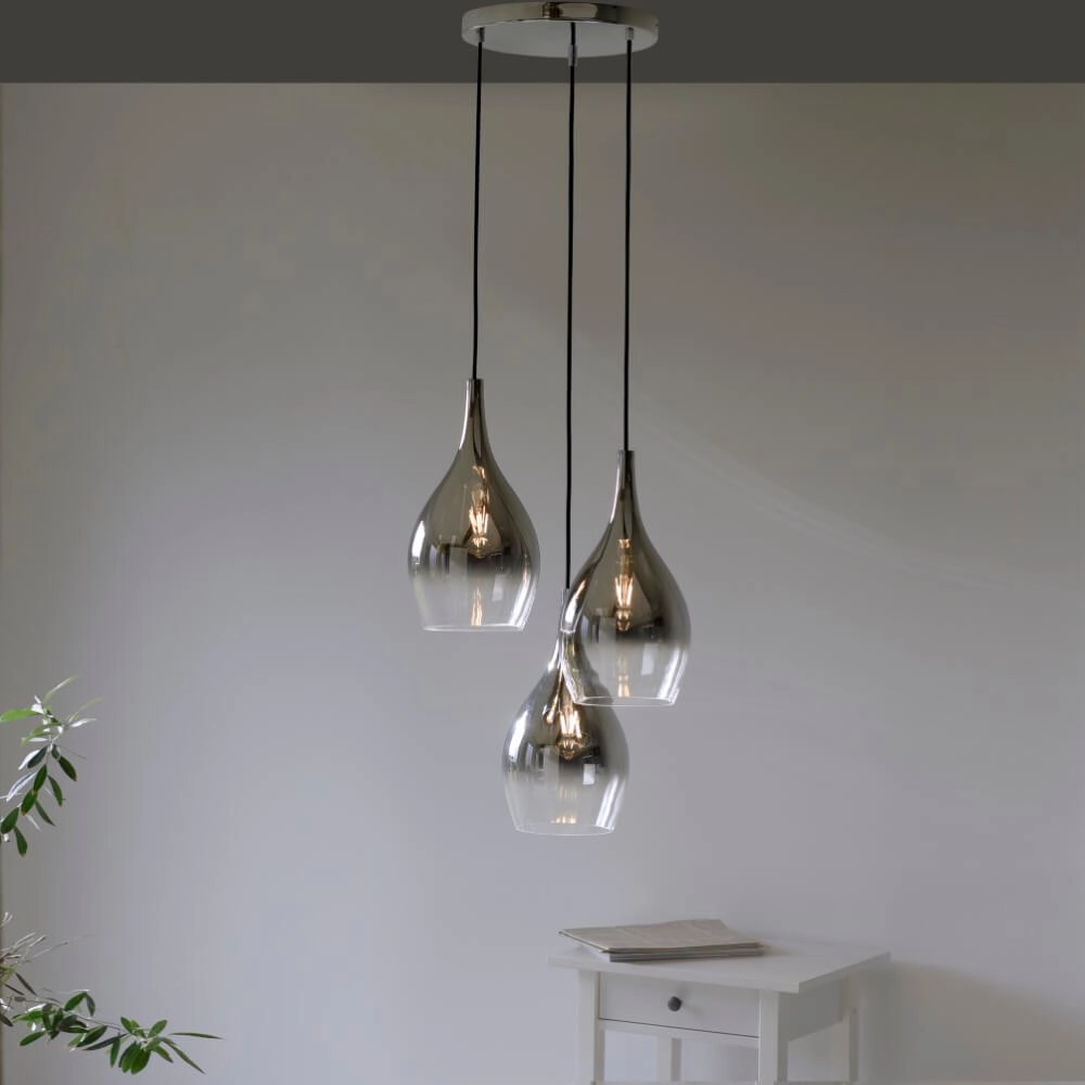 Modern pendant lamp Pilua 3-light round Paul Neuhaus 4012248366097