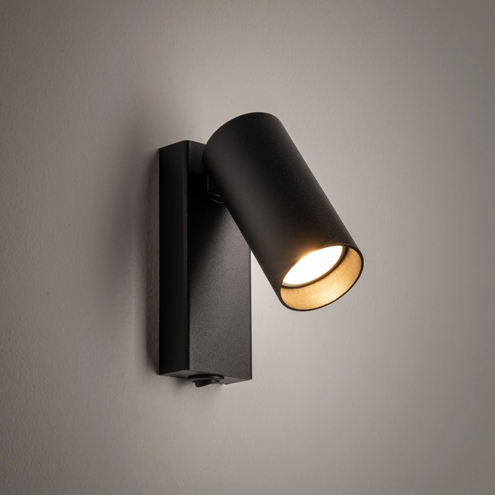 Directional spotlight Fourty with switch - black Lyora 5903139117630