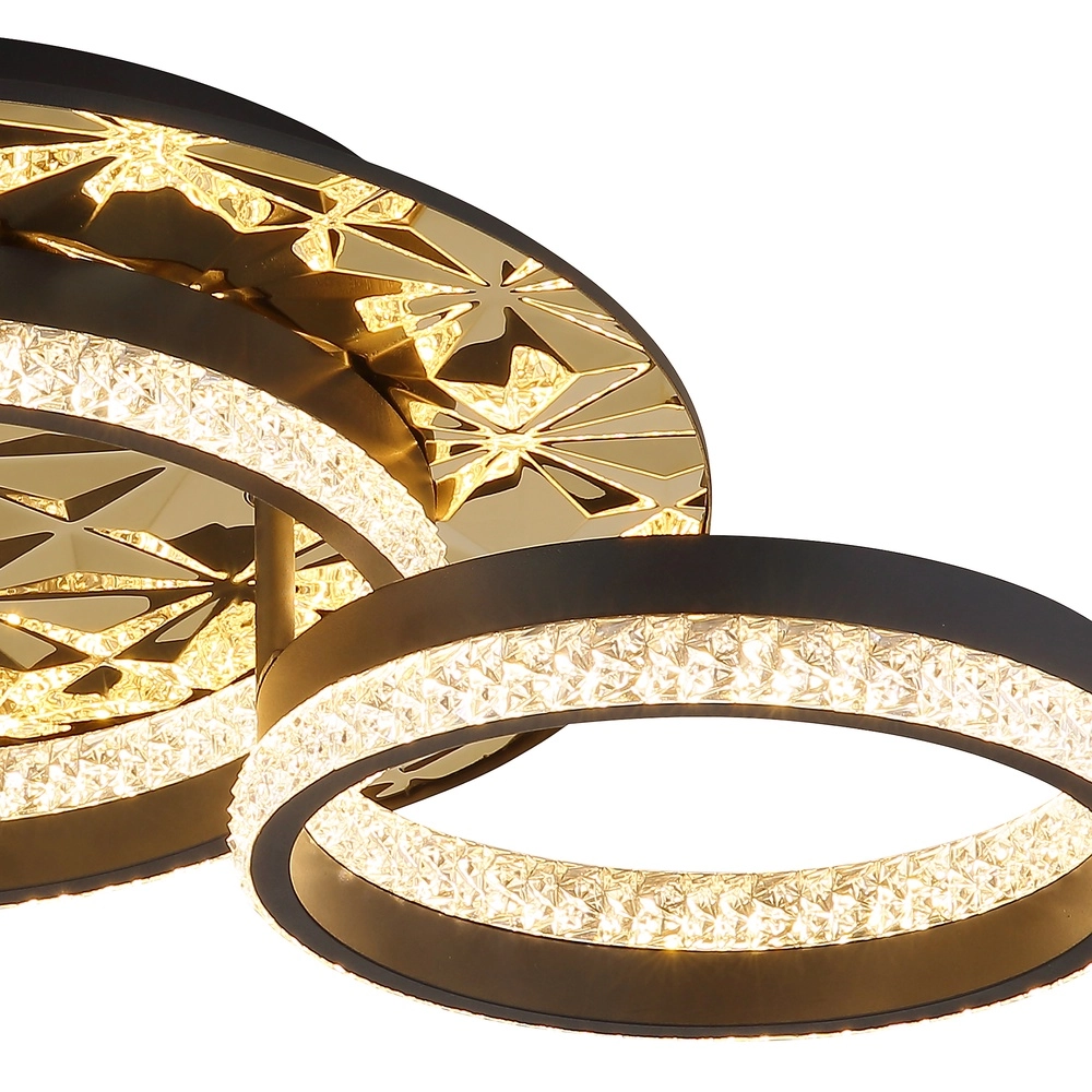 Design ceiling lamp Della Ii black with gold Globo 9007371575190