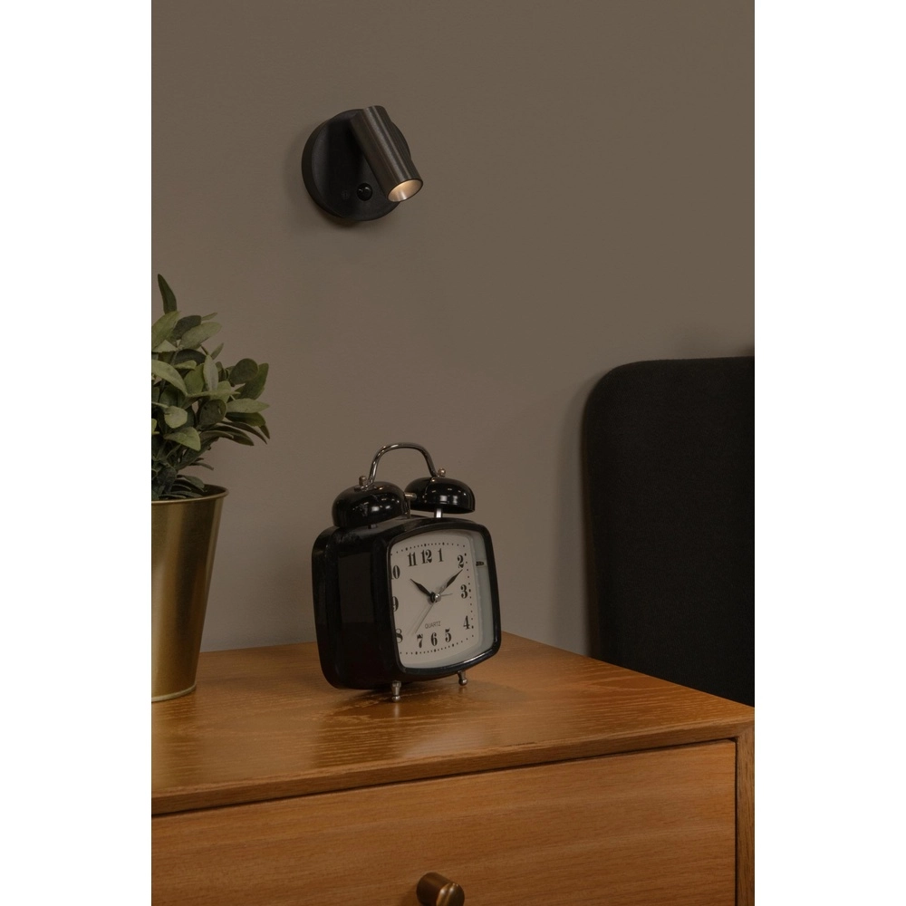 Rechargeable wall lamp with sensor Toni Magnetic Coffee Brown Lucide 5411212290588