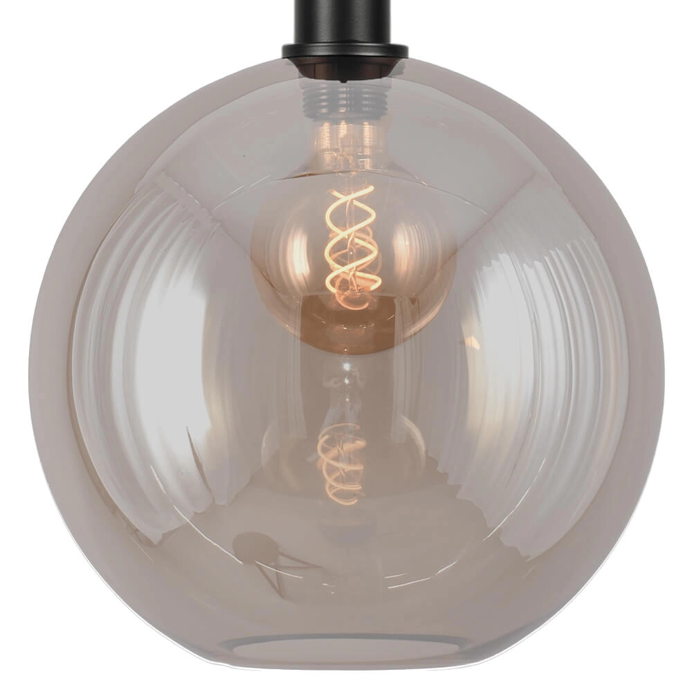 Hanging lamp Ø 30cm Bella 2 Black with gold glass Masterlight 8718121334318