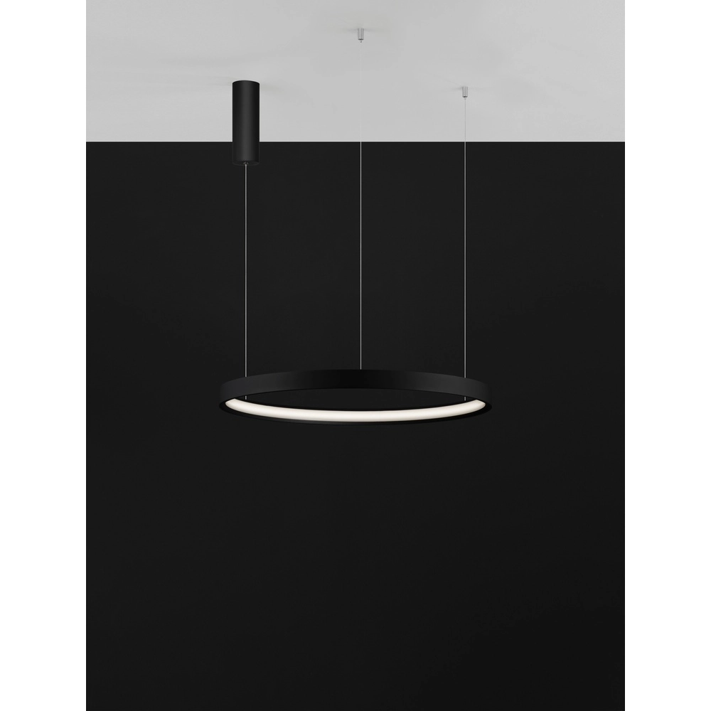Round pendant lamp Perrine black Ø 60cm Lyora 5212017438416