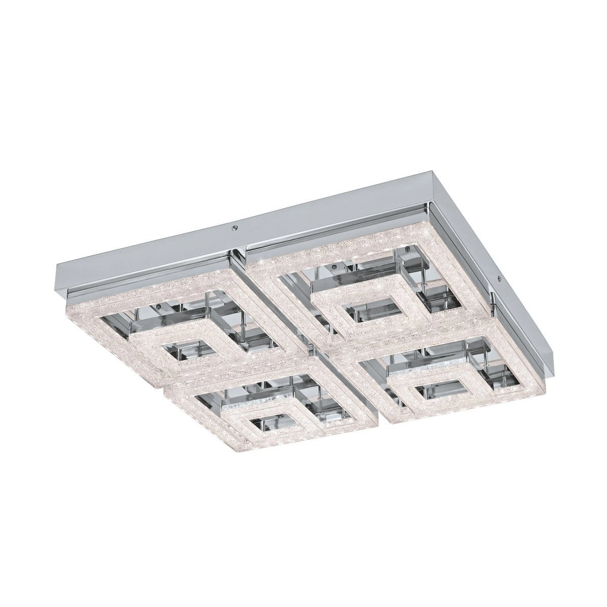 LED flush ceiling light Fradelo 48w - 3000K - 52cm chrome with crystal