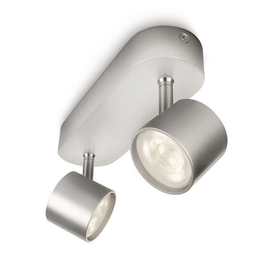 LED ceiling spot My Living Star 2-light metal gray Philips 8718291444879