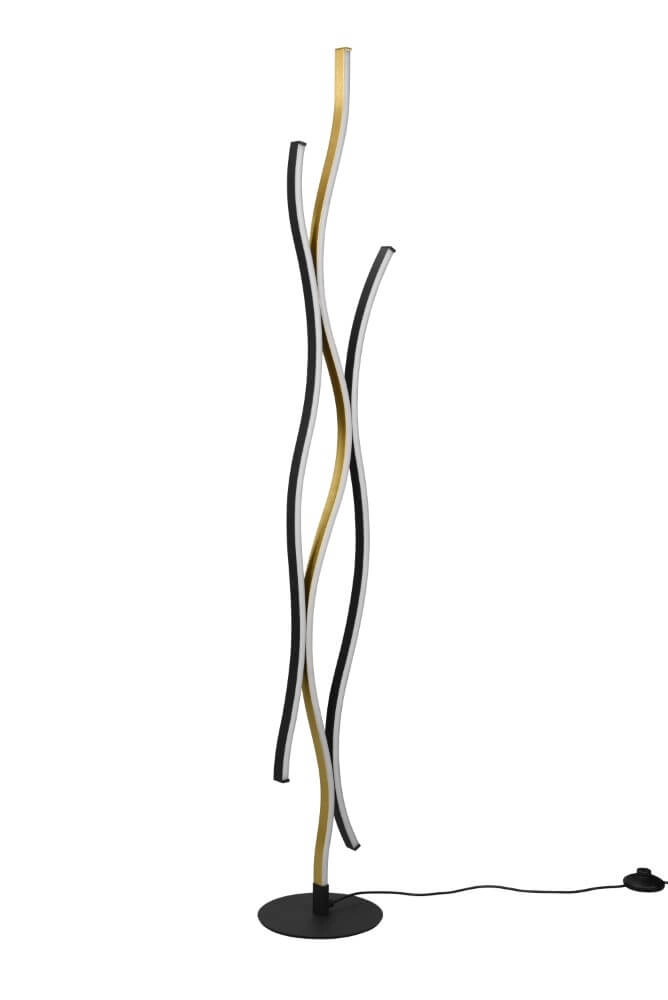 Floor lamp Blaze black with gold Trio 4017807540390