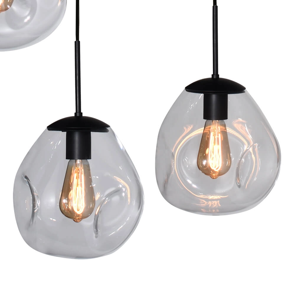 Hanging lamp Lava 8x clear glass Ø 24cm Masterlight 8718121286303
