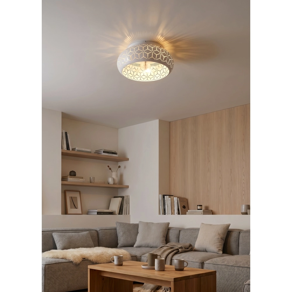 White ceiling fan Bidar excl 3x E27