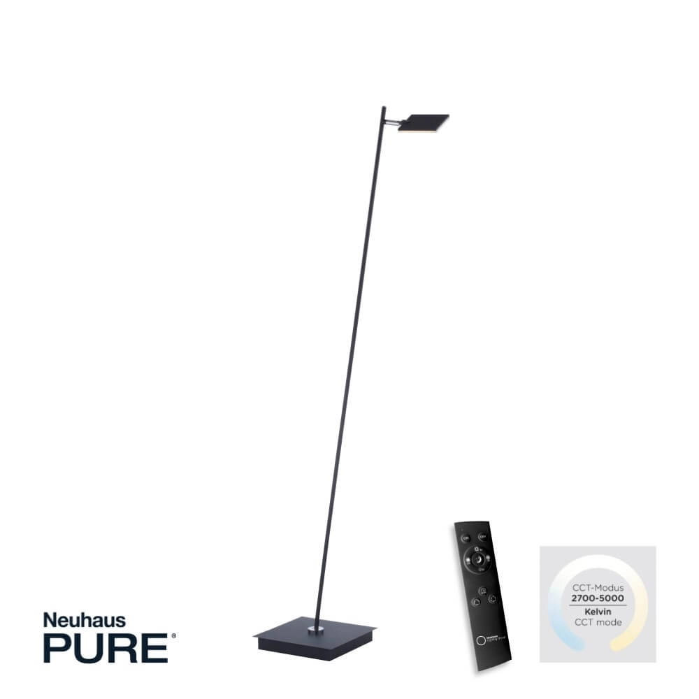 Designer floor lamp Pure Mira black Paul Neuhaus 4012248365489