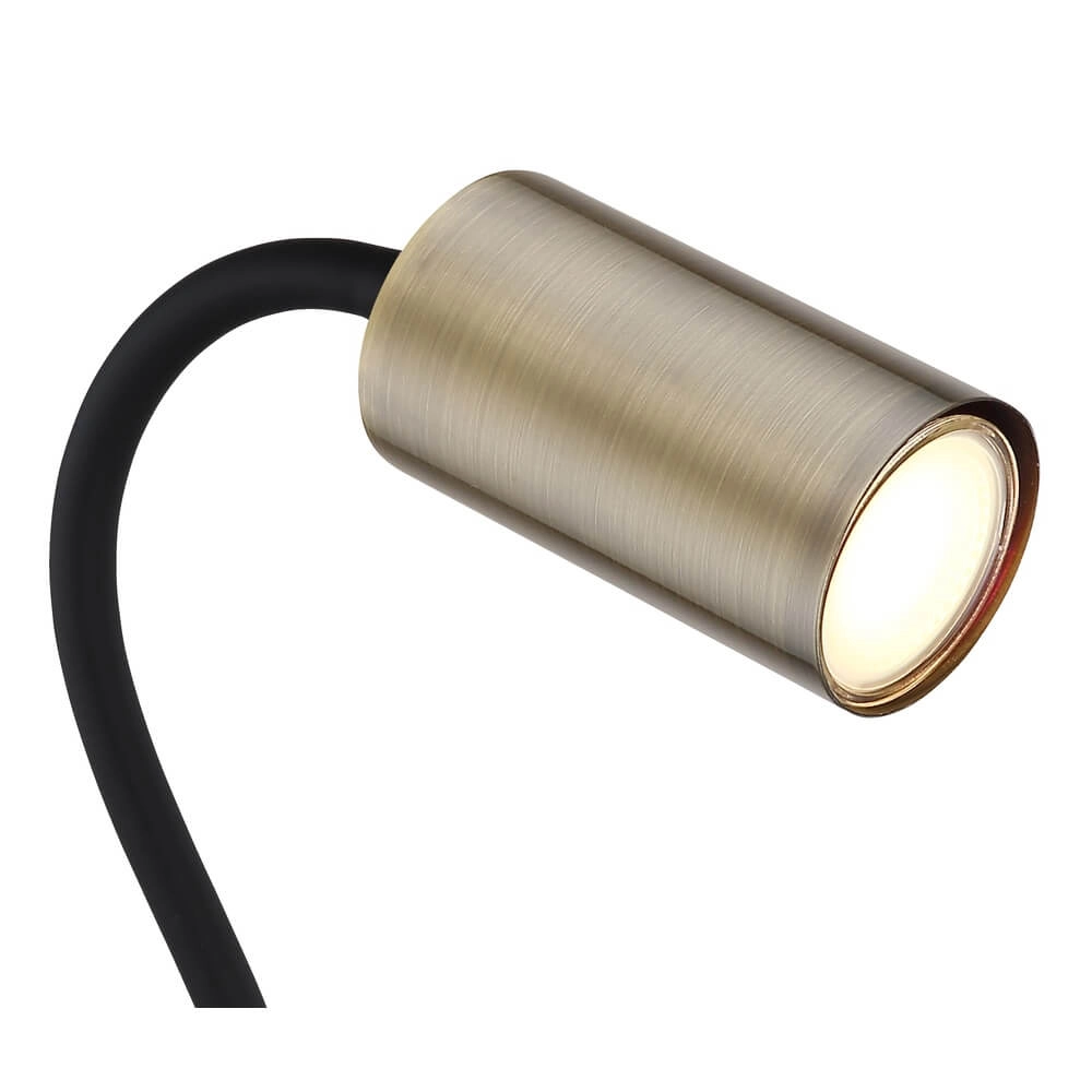 Black clamp lamp Robby with brass Globo 9007371437009