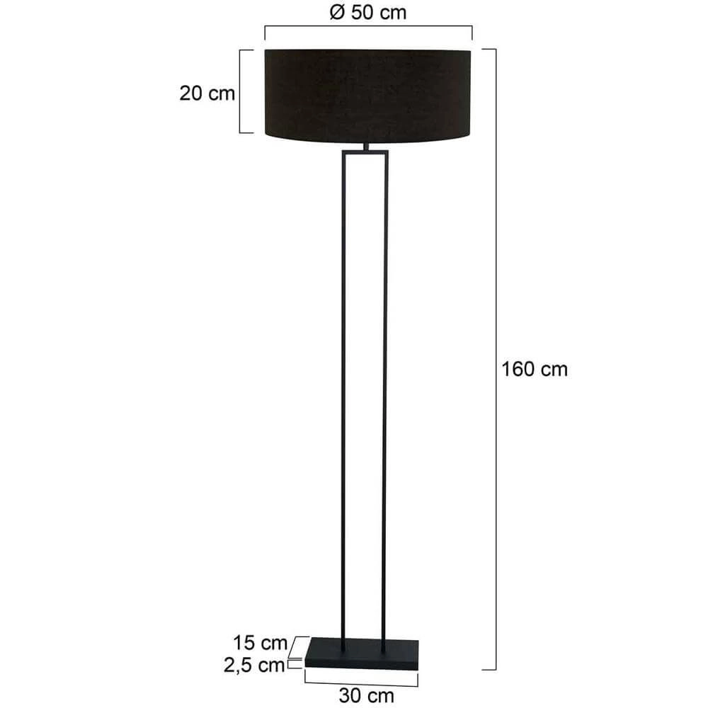 Floor lamp Stang black Steinhauer 8712746175509