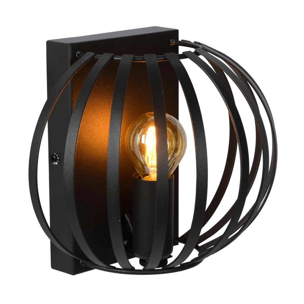 Wall lamp Manuela Black Lucide 5411212782762
