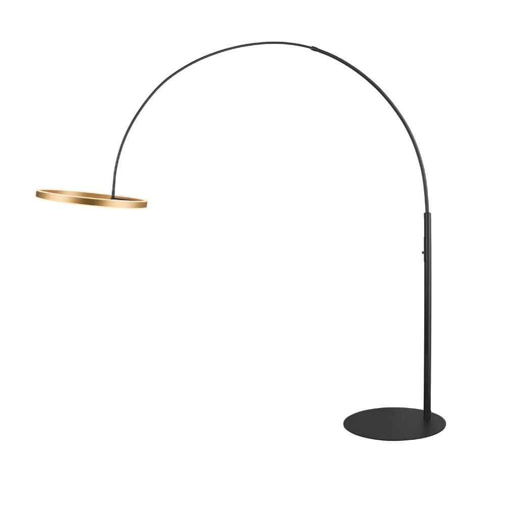 Led arc lamp One Black with gold - 232cm