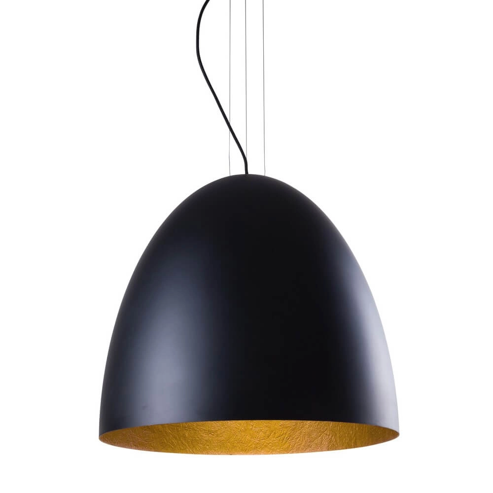 Black hanging lamp Egg L Ø 55cm