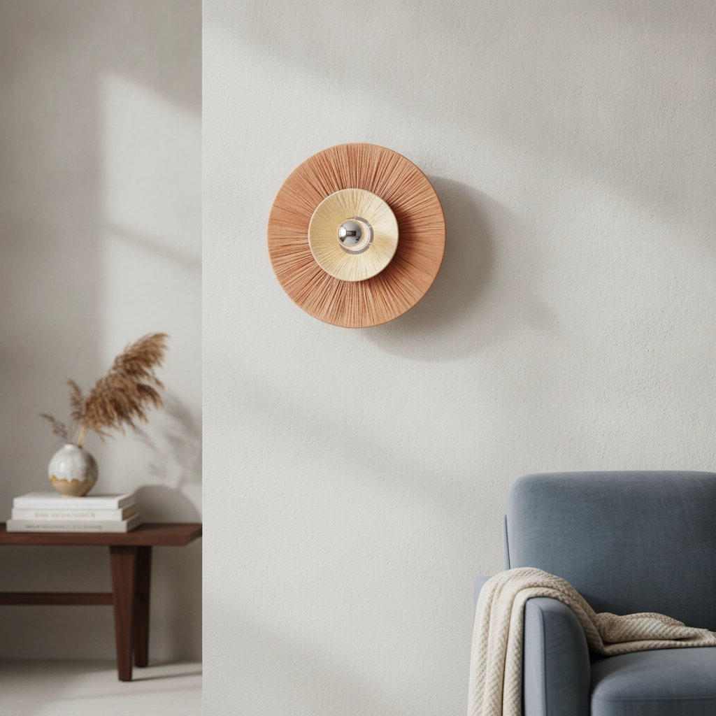 Japandi wall lamp Nora terracotta