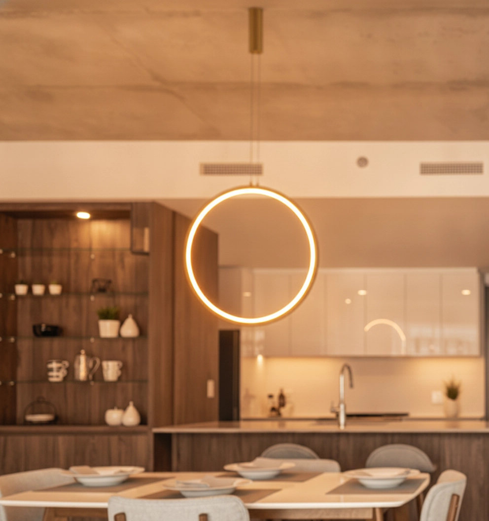 Round pendant lamp Change Ø 39.5cm gold