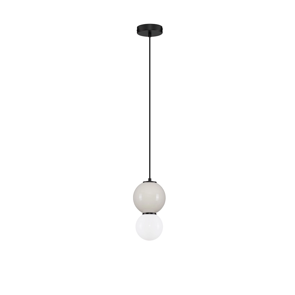 Pendant lamp Noesis Ø 15cm light grey with white