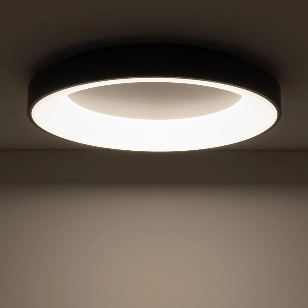 Round ceiling lamp Nikki Round black Ø 60cm Lyora 5903139112086