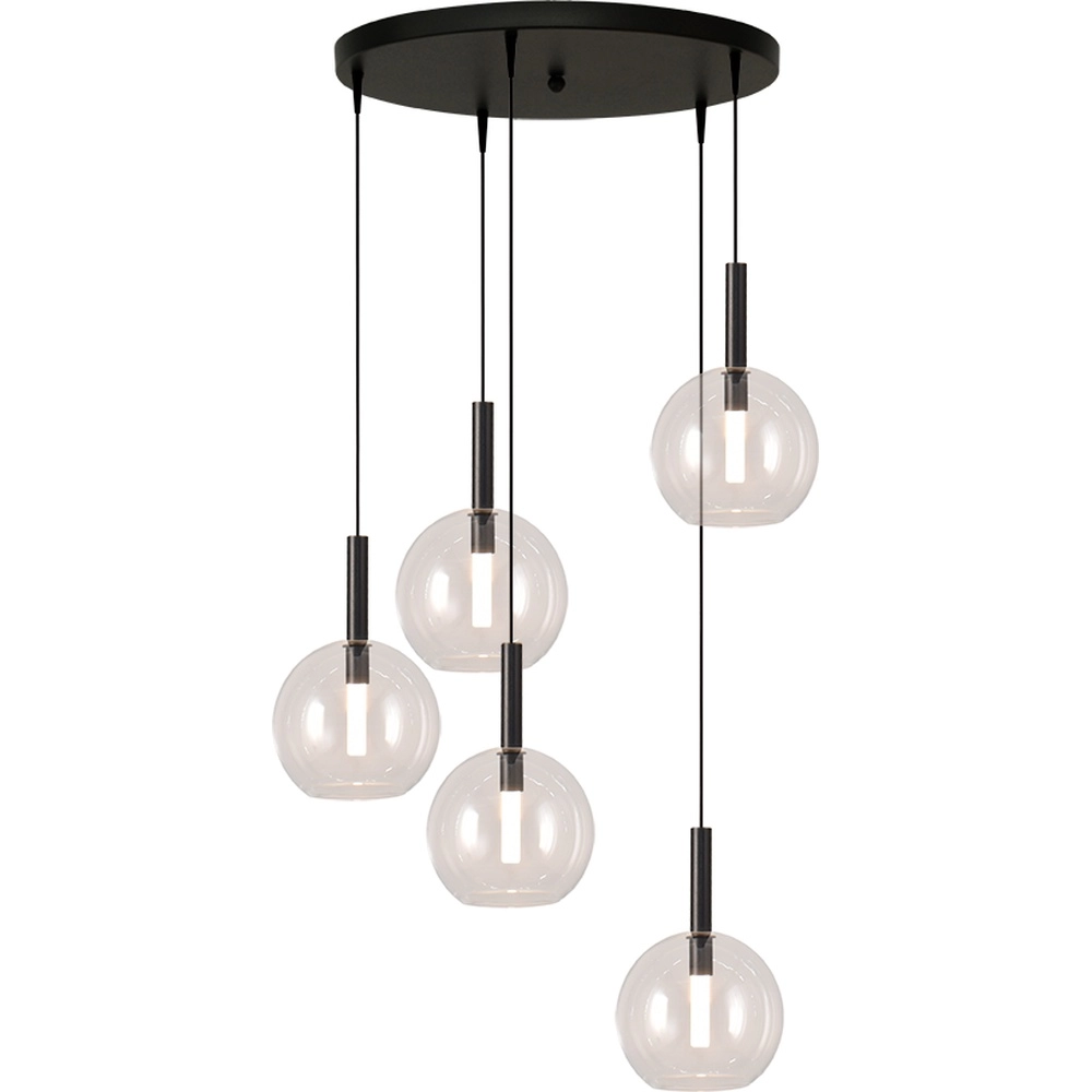 5L vide pendant lamp Lido Ball with Ø 17cm clear glass