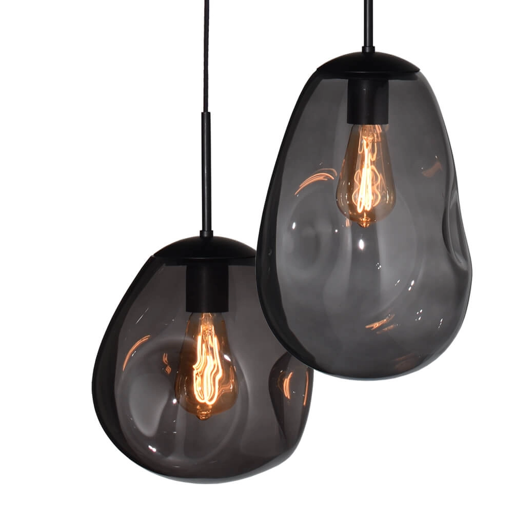 Hanging lamp Lava Oval 8x smoke glass Masterlight 8718121290195