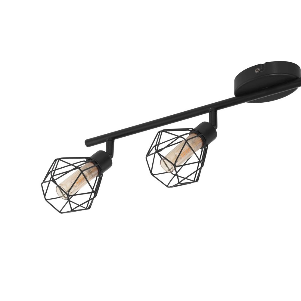 Spotlight Zapata 1 4-light black with amber glass Eglo 9002759327675