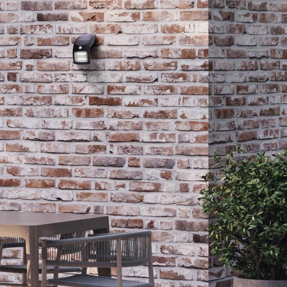 Black wall lamp Solar design Searchlight 5053423241449