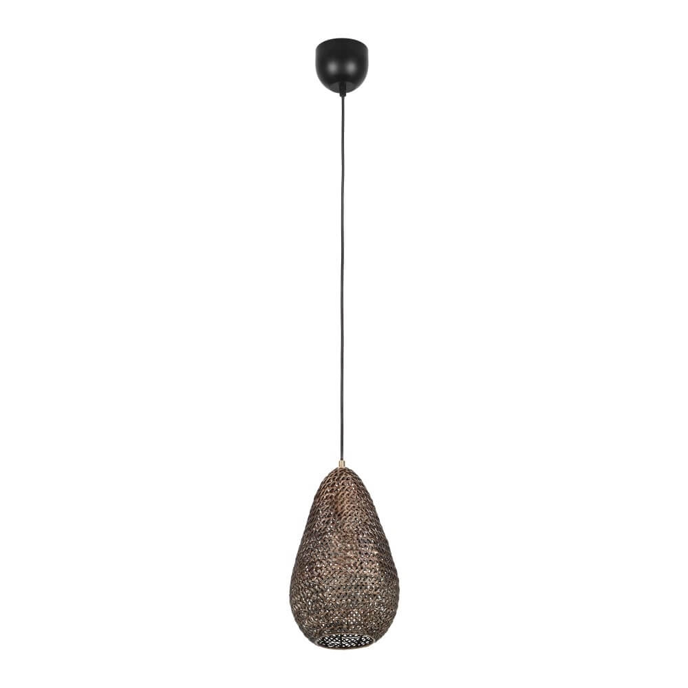 Bronze pendant lamp Ziva Ø 23cm Trio 4017807617405